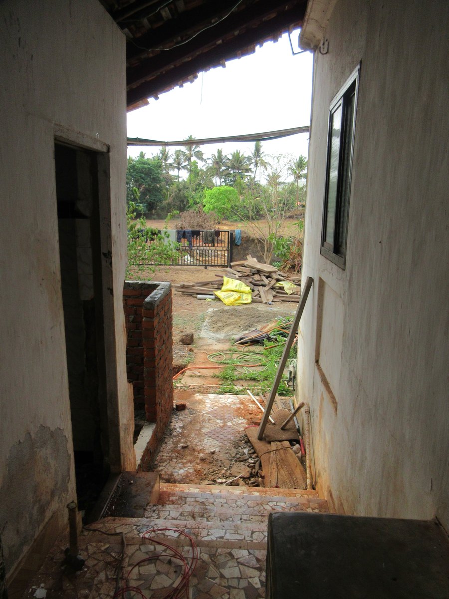 Cottage corridor during restoration