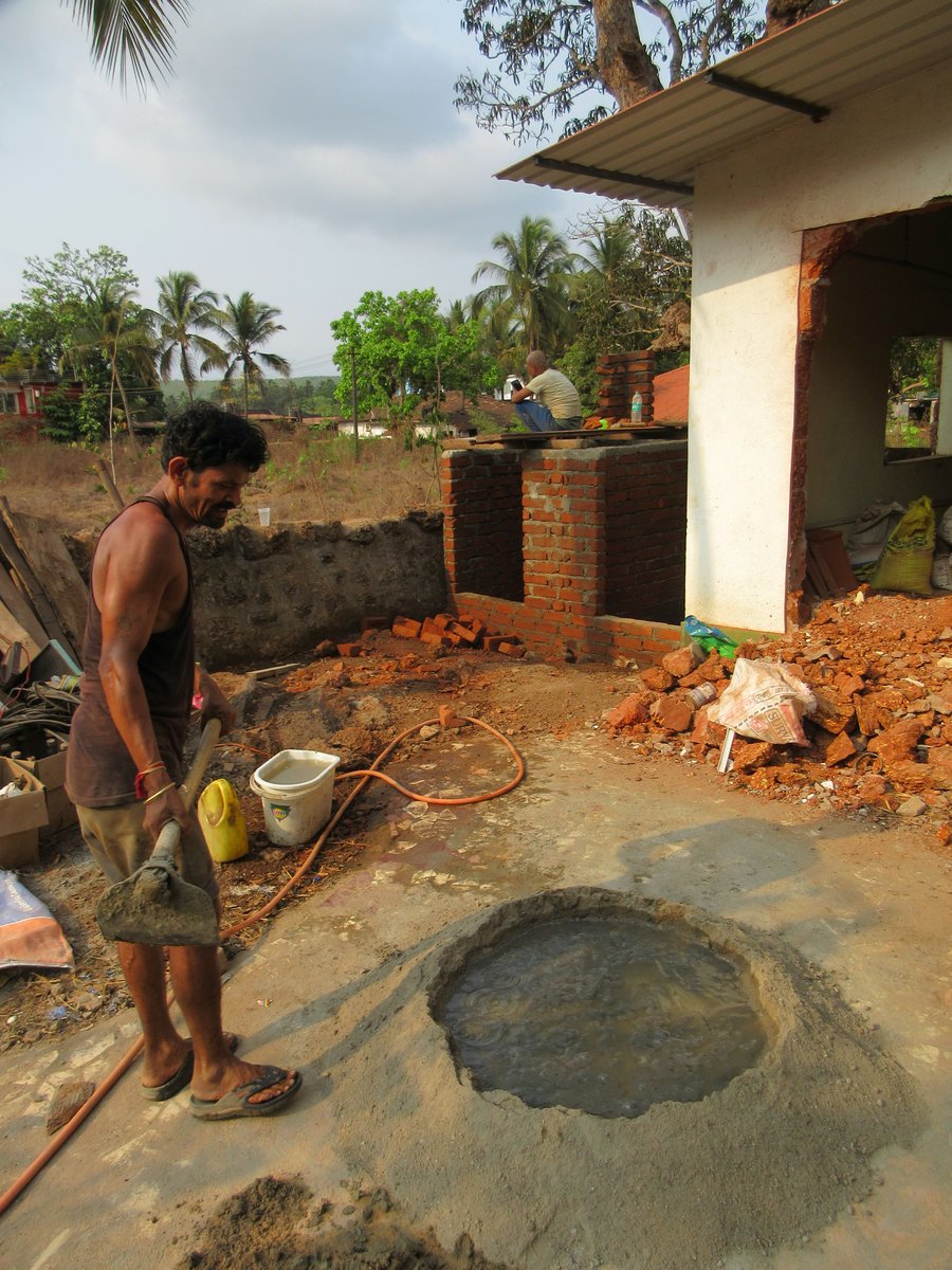 Reconstruction work at Suvarna Goa cottage