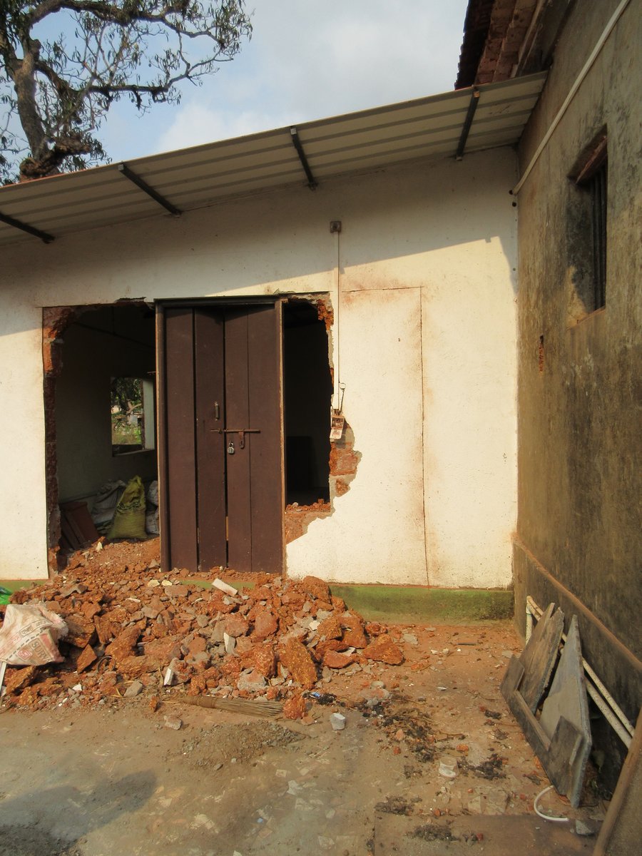 Doorway restoration at the cottage